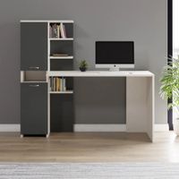 Escritorio Moderno Genzo Gris y Blanco R&R MUEBLES