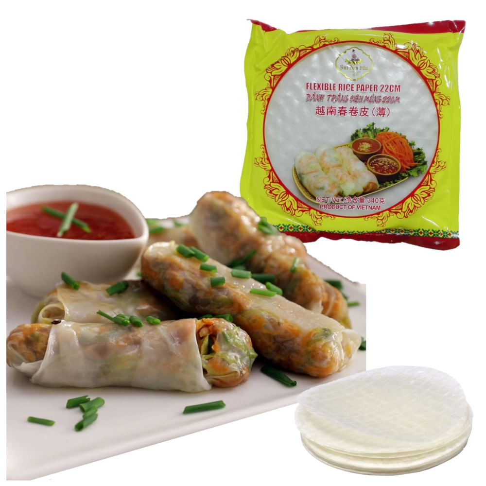 Papel De Arroz Redondo Clasico 22cm 35u Sui Ma Ma