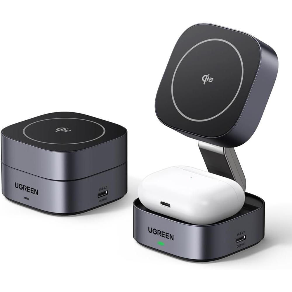 Cargador 15W Qi2 Inalámbrico Magnético Plegable Ugreen W702 - 35316