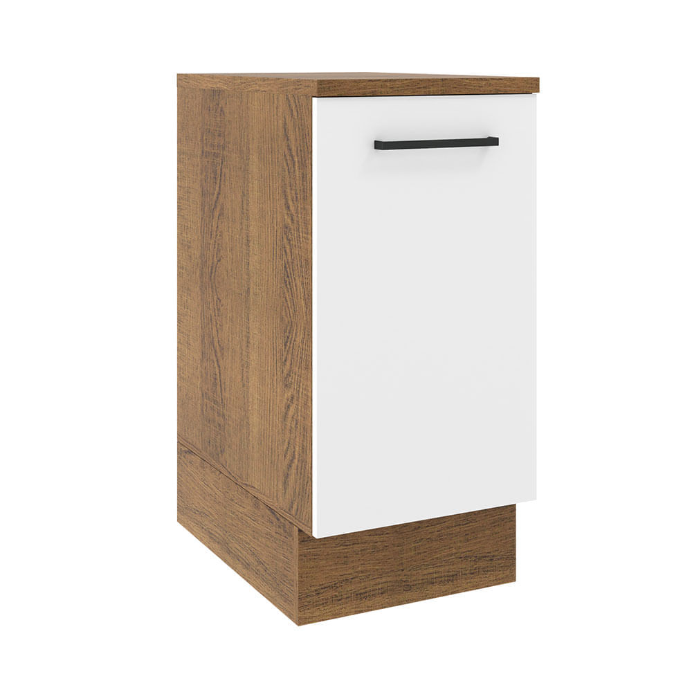 Mueble de Cocina 1 Puerta Agata 40 cm Marrón/Blanco