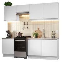 Mueble de Cocina Integral Glamy 240 cm Blanco 09