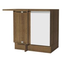 Mueble de Cocina Esquinero 1 Puerta Glamy 94 cm Marrón/Blanco