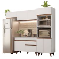 Mueble de Cocina Integral Reims 260 cm Blanco 08