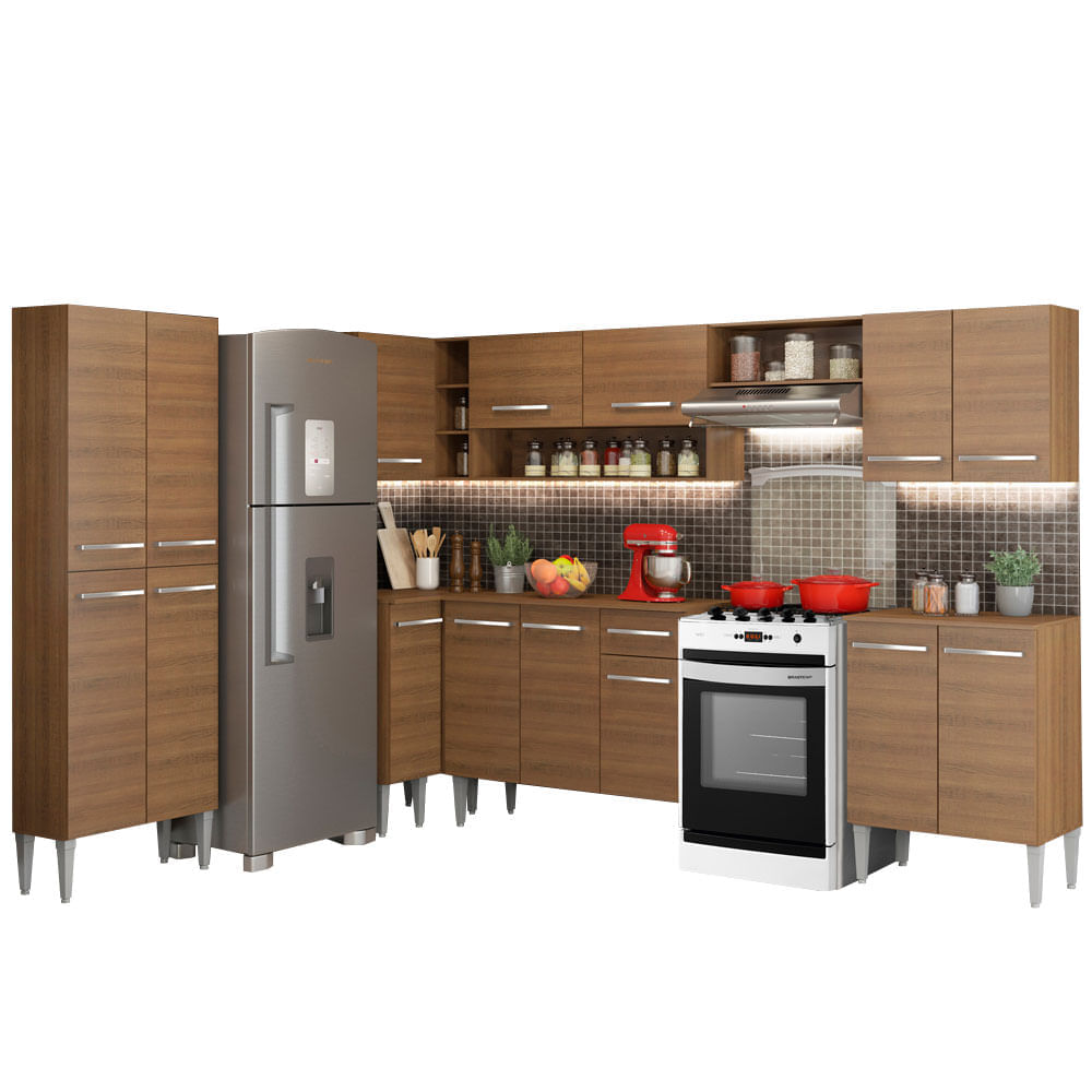Mueble de Cocina Integral Emilly Moon 481 cm Marrón 01