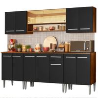 Mueble de Cocina Integral Emilly Smile 233 cm Marrón/Negro 04