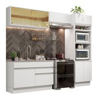 Mueble de Cocina Integral Glamy 270 cm Blanco 12
