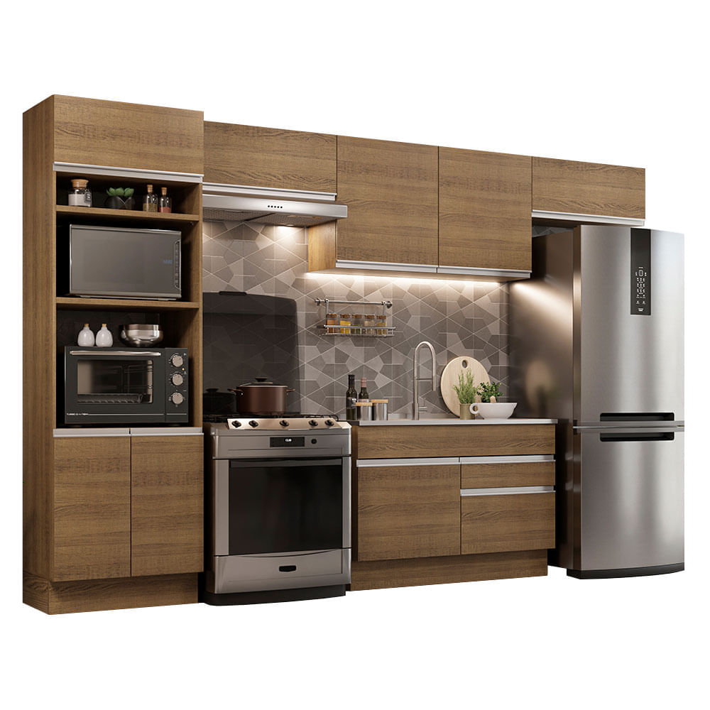 Mueble de Cocina Integral Glamy 350 cm Marrón 01