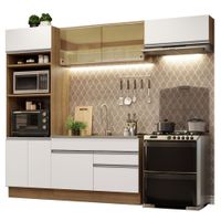 Mueble de Cocina Integral Glamy 270 cm Marrón/Blanco 11