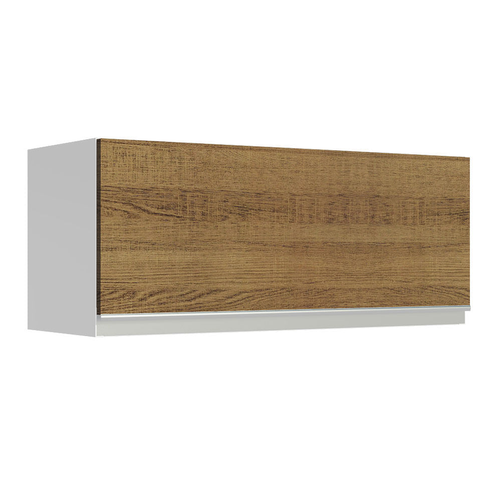 Alacena de Cocina 1 Puerta Abatible Glamy 80 cm Blanco/Marrón