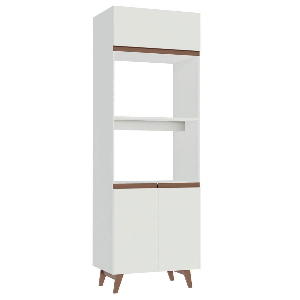 Mueble de Cocina Torre para Hornos 3 Puertas Reims 70 cm Blanco