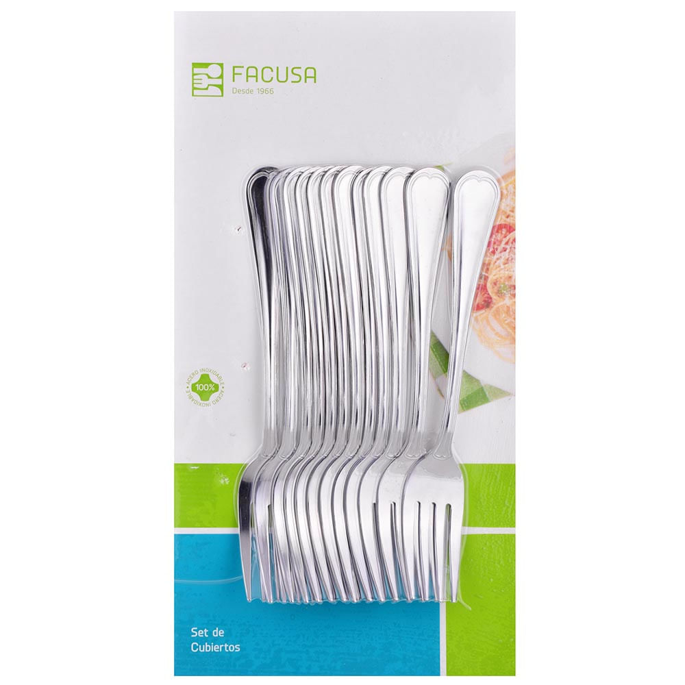 Set de Tenedores FACUSA 12 Piezas 40x16x30mm