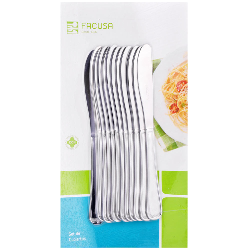Set de Cuchillos de Mesa FACUSA M460 Blíster 12un