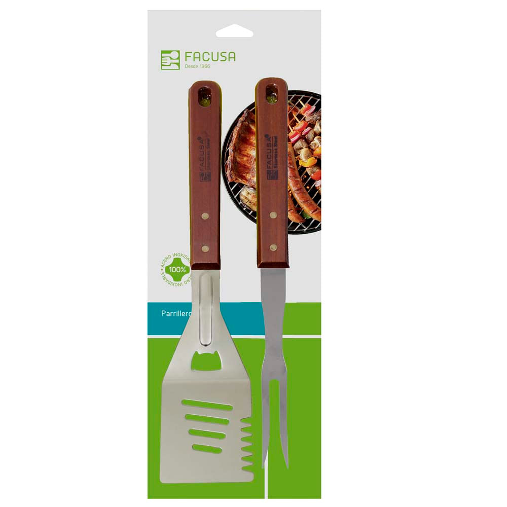 Trinche + Espátula FACUSA Parrilero Paquete 2un