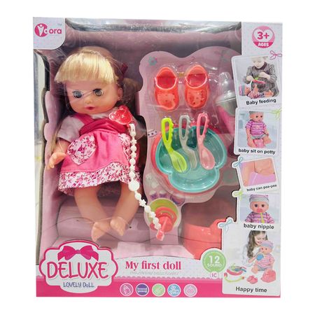 Deluxe Lovely Doll Mi Primera Muñeca Interactiva con Accesorios