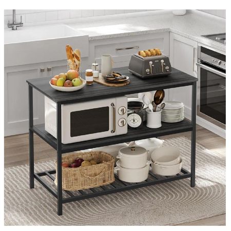 Mueble Auxiliar de Cocina Multiusos TU MESITA Vincent color Negro