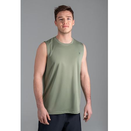 Polo Deportivo Sin Mangas para Hombre Green Talla M