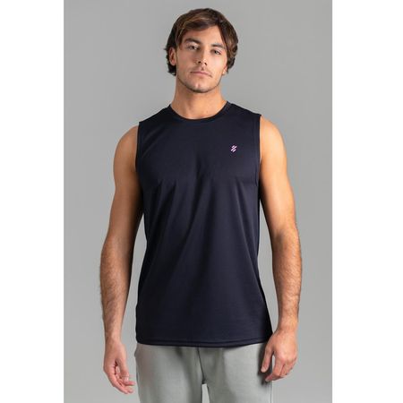 Polo Deportivo Sin Mangas para Hombre Black Talla XL