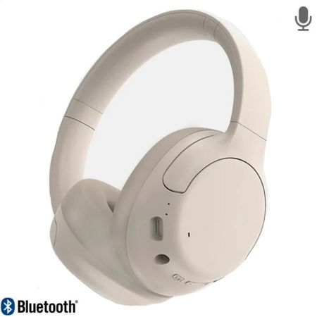 Auriculares Over Ear Inalambricos Audifonos Bluetooth Wireless Beige