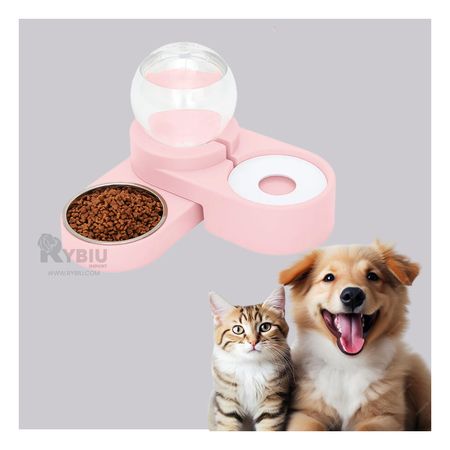 Comedero Practico para Perro de Color Rosado Y+Agendita