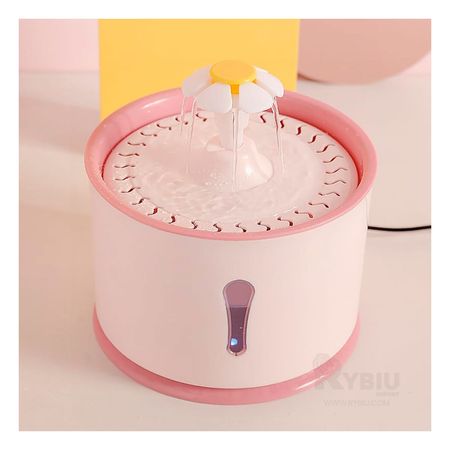 Fuente Resistente de Agua Circular Pet de Color Rosado