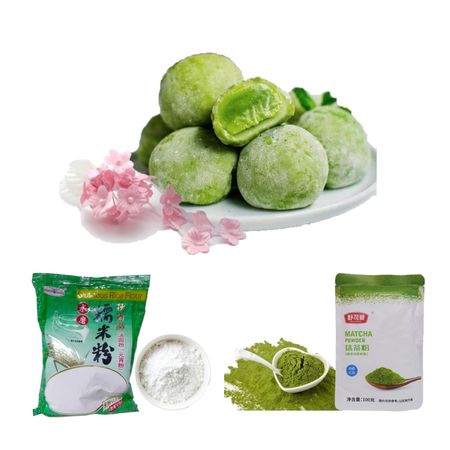 Pack Mochi de Matcha 2pza Harina de Arroz Glutinoso y Matcha