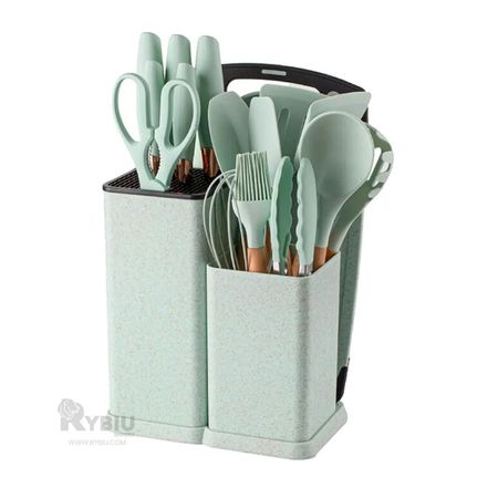 Kit de Utensilios Moderno en Tono Verde Y+Gift Stickers