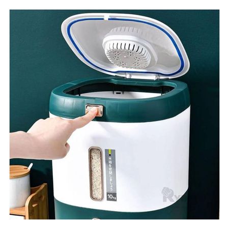 Barril Dispensador de Arroz en Color Verde Y+Gift MiniAgenda