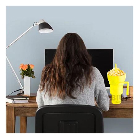 Vaso para Chucherias en Color Amarillo Y+Papel de Regalo