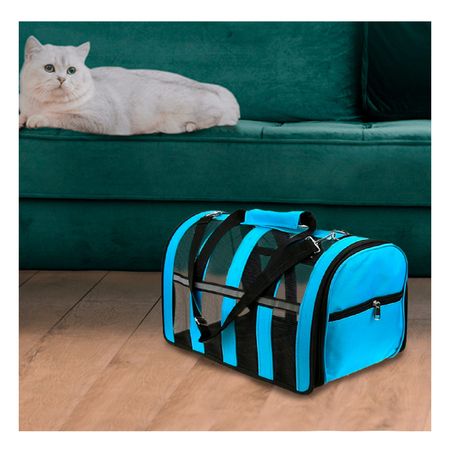 Mochila Compacta de Mascota Color Celeste Y+Regalo Agendita