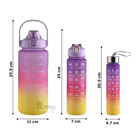 Botella para Paseos con Tapa Morado Y+Ligas de Regalo