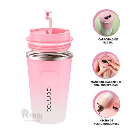 Envase Portatil Rosado y Blanco Y+Regalo Ligas para Peinar