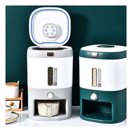 Dispensador de Arroz y Cereales 10 kg en Color Plomo