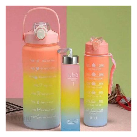 Tomatodo Trio de Alta Capacidad con Tapa Rosada