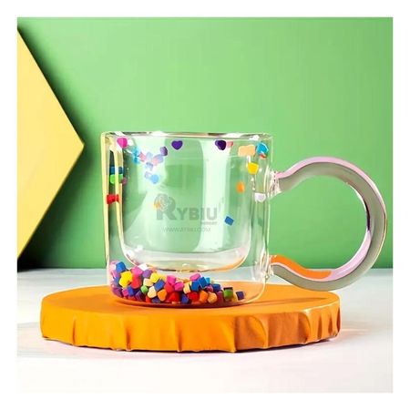 Taza Endurecida 340ML Transparente Y+Regalo Agendita