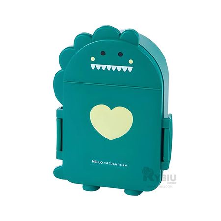 Taper de Dinosaurio con Cubiertos en Color Verde