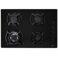 Cocina Empotrable a Gas SOLE 4 Quemadores Vidrio Templado SOLCO047V3 Negro