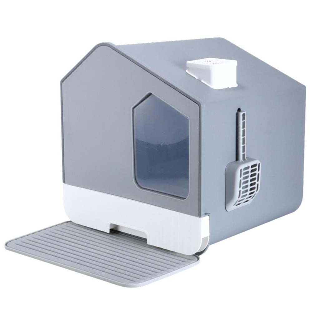 Arenero de Gato COOL CAT Casa con Pala Gris