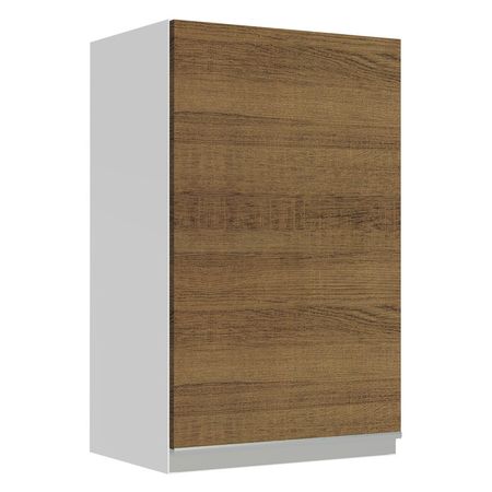 Alacena de Cocina 1 Puerta Glamy 40 cm Blanco/Marrón