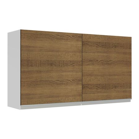 Alacena de Cocina 2 Puertas Glamy 120 cm Blanco/Marrón