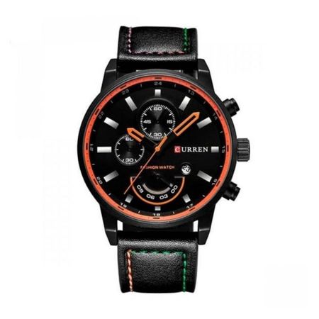 Reloj Análogo Curren Original KREa9401230101 para Hombre Cuero Color Negro