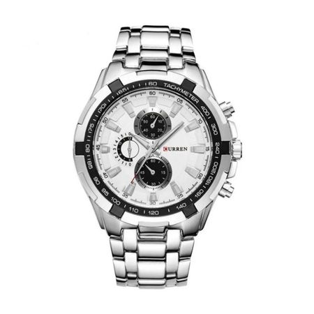 Reloj Análogo Curren Original KRE021902 para Hombre Acero Color Plateado