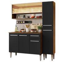 Mueble de Cocina Integral Emilly Art 137 cm Marrón/Negro 04