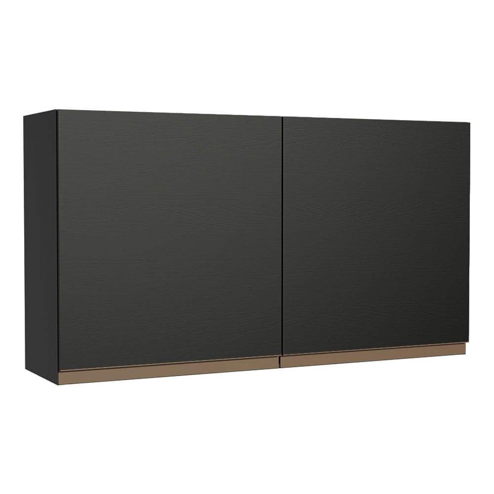 Alacena de Cocina 2 Puertas Reims 120 cm Negro