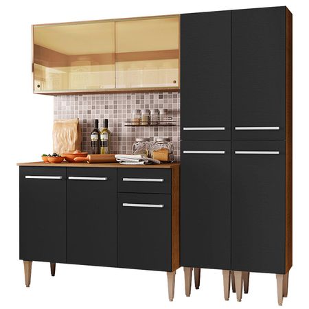 Mueble de Cocina Integral Emilly Voice 169 cm Marrón/Negro 06