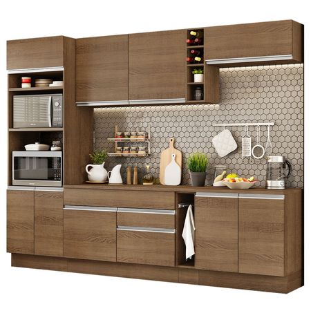 Mueble de Cocina Integral Vicenza 290 cm Marrón 12