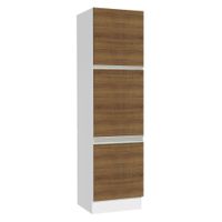 Mueble de Cocina Despensa 3 Puertas Glamy 60 cm Blanco/Marrón