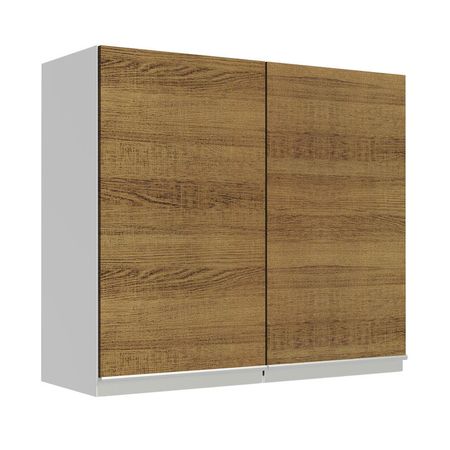 Alacena de Cocina 2 Puertas Glamy 70 cm Blanco/Marrón