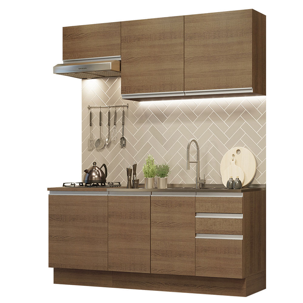 Mueble de Cocina Integral Glamy 180 cm Marrón 07