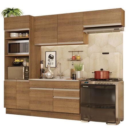 Mueble de Cocina Integral Glamy 270 cm Marrón 15