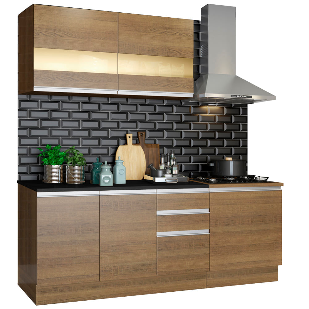 Mueble de Cocina Integral Milão 180 cm Marrón 02